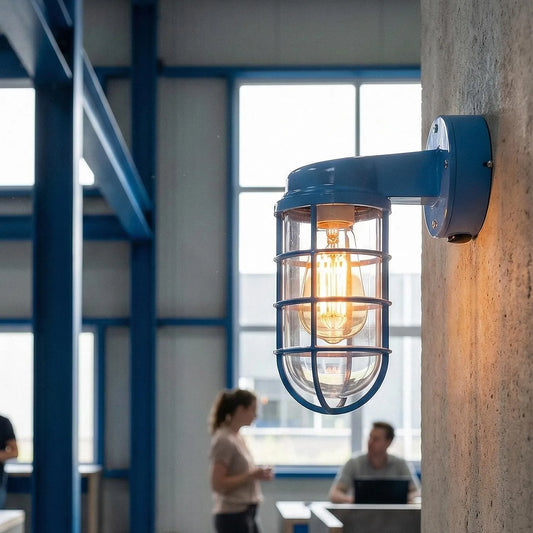 Applique murale conduit nautique exposée E27 métal ~1887