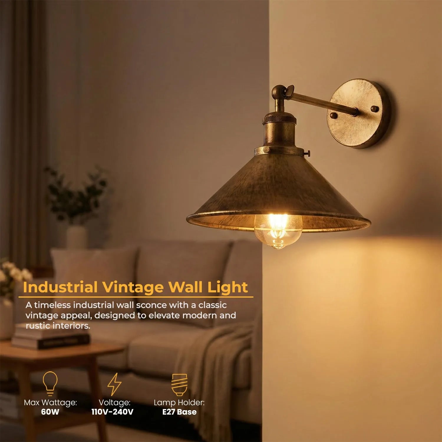 Éclairage d'accentuation pour escalier avec luminaire vintage.