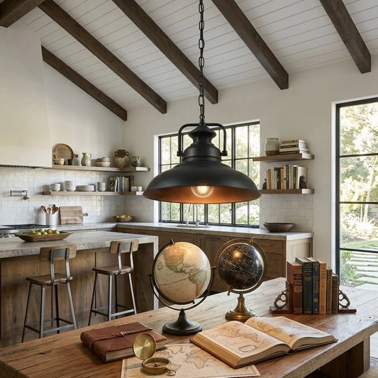 LEDSone Suspension Jesper noire Ø 31 cm ~1952