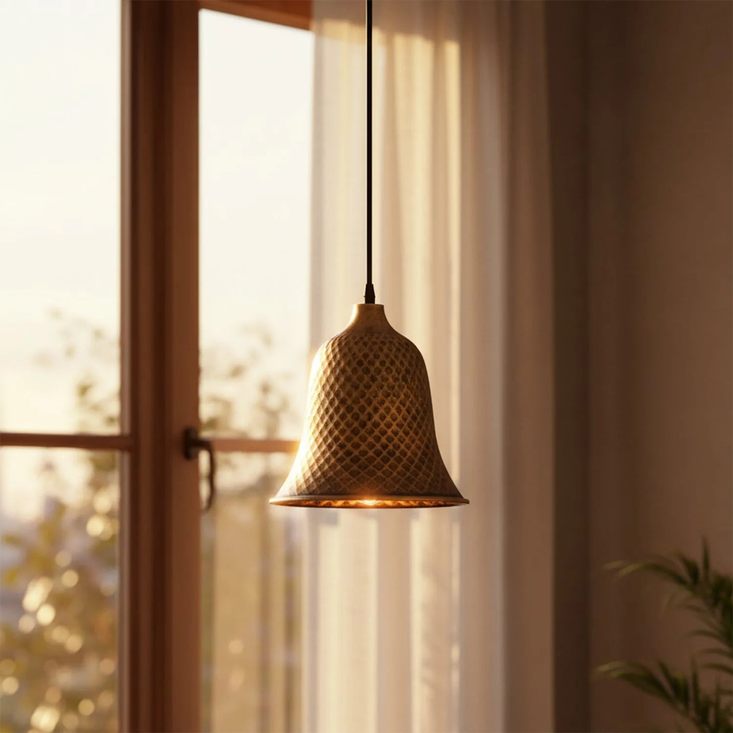 Lampe suspendue industrielle cuivre – Lustre vintage rétro E27 
