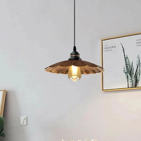 Suspension Industrielle Vintage Métal Ondulé Ø21 cm E27 ~1999