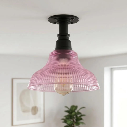 LEDSone Plafonnier Industriel Verre E27 - Design Loft ~2001
