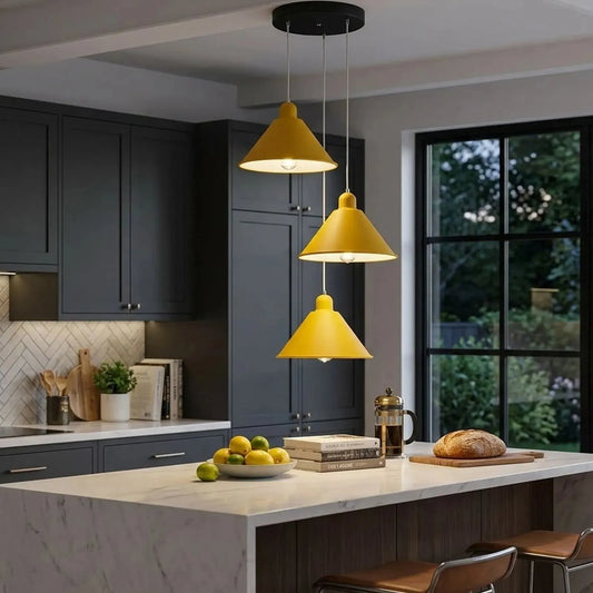 LEDSone Suspension Luminaire Industrielle 3 Lampes - Métal ST64 ~2000
