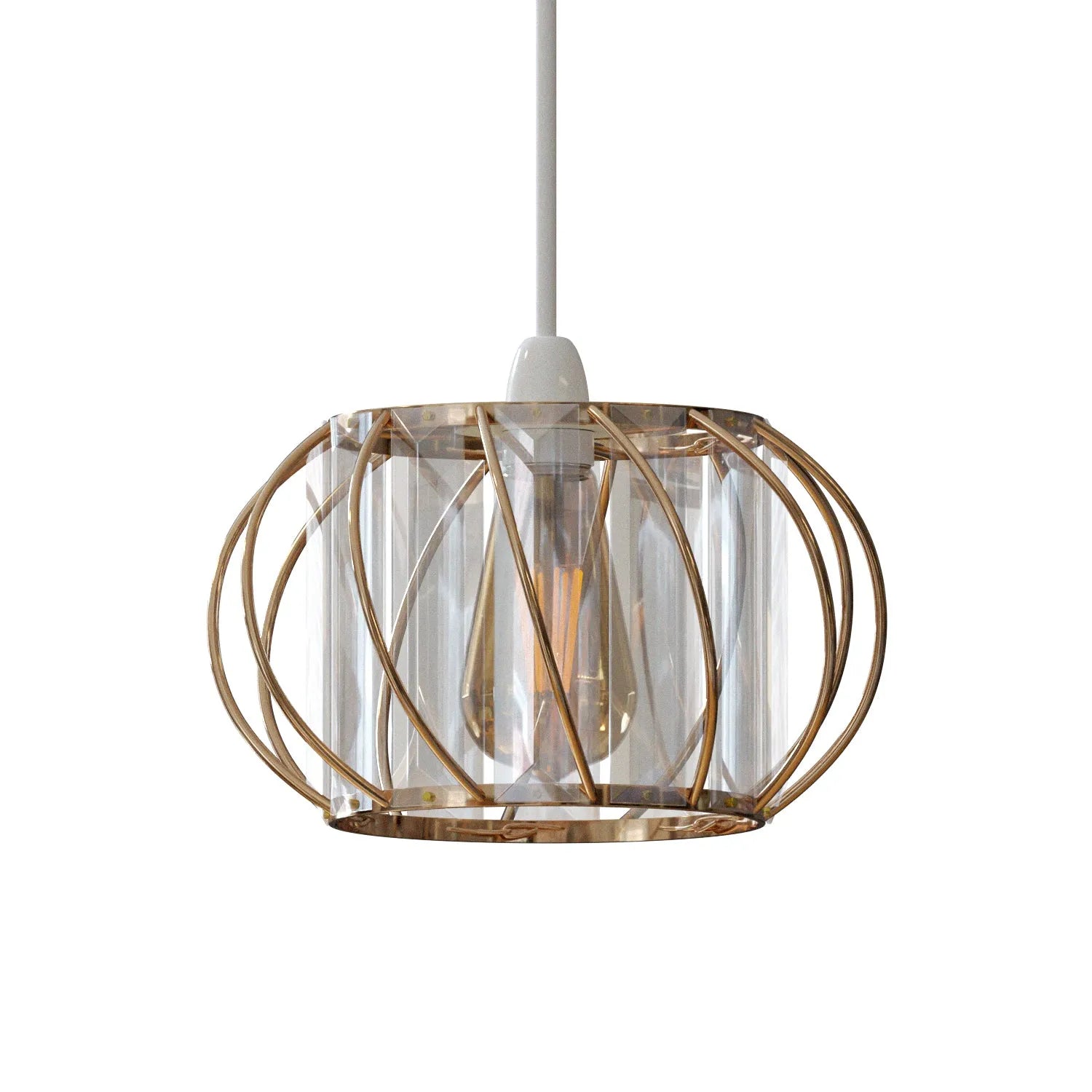 plafonnier globe verre salon