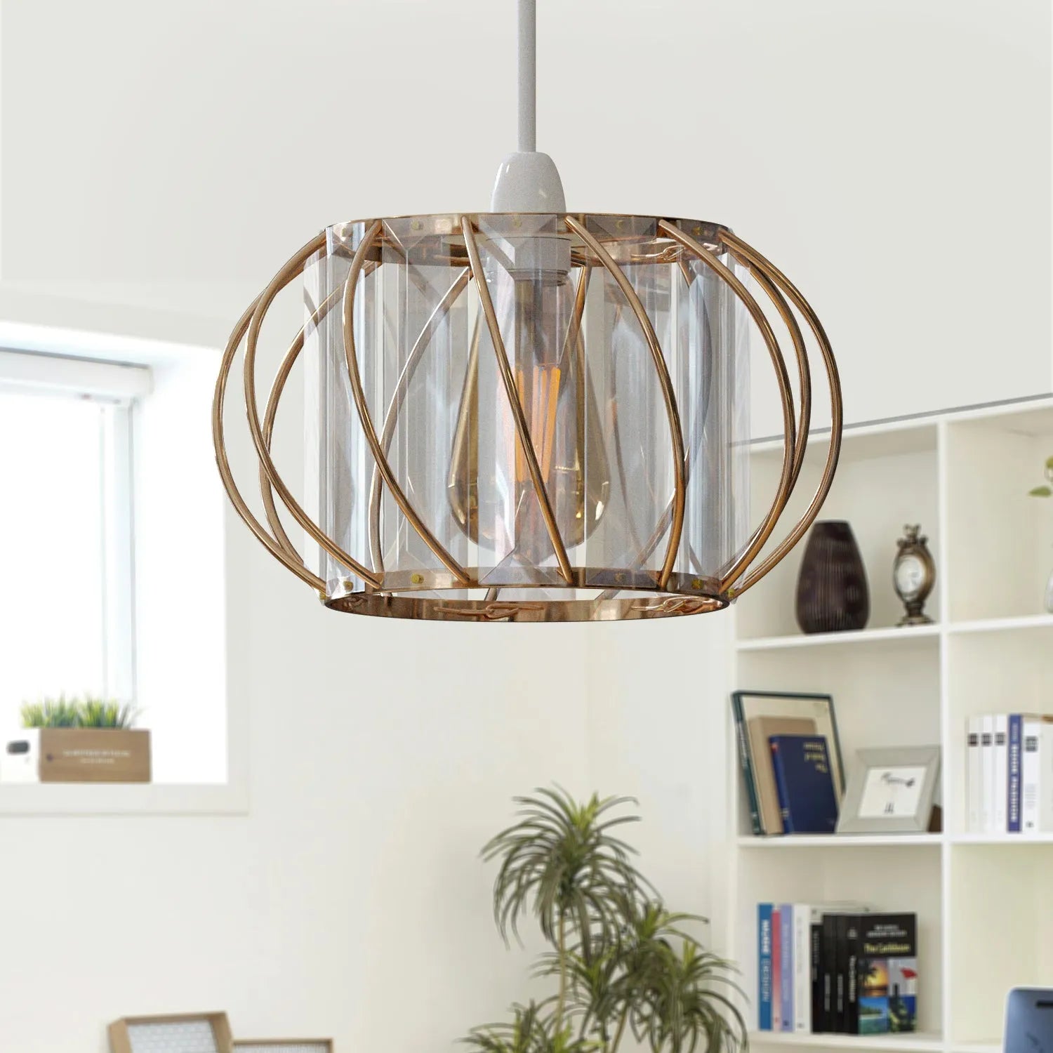 ceiling light cage glass E27