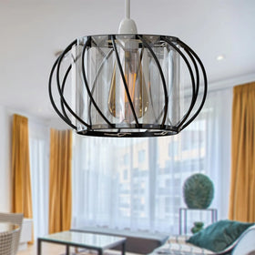 LEDSone Abat-jour Cristal Moderne - Suspension Cage Métal & Cristal ~2024