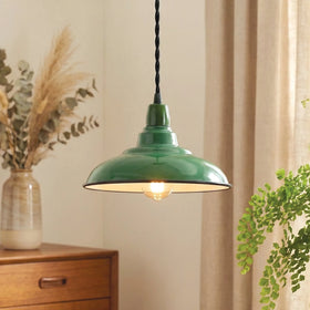 Lampe Suspendue Industrielle avec Abat-Jour Métallique 32cm ~ 2029