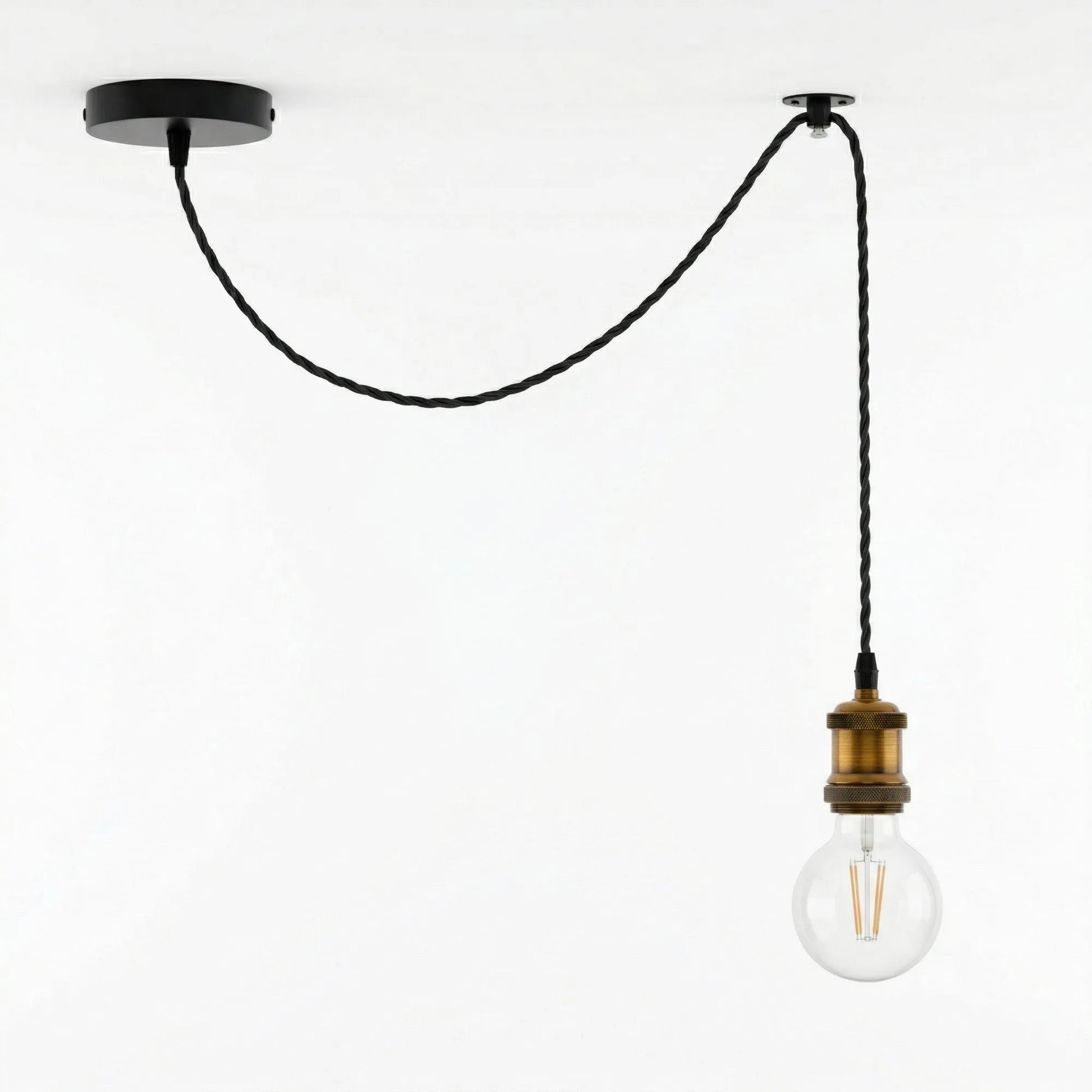 luminaire rétro bronze salon suspension cuivre vieilli