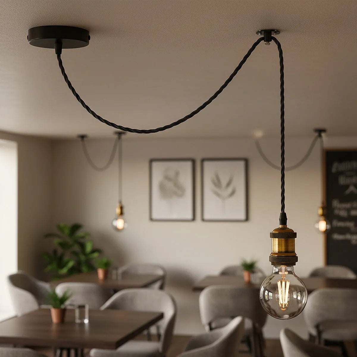 lampe suspension loft bronze suspension industrielle bronze E27