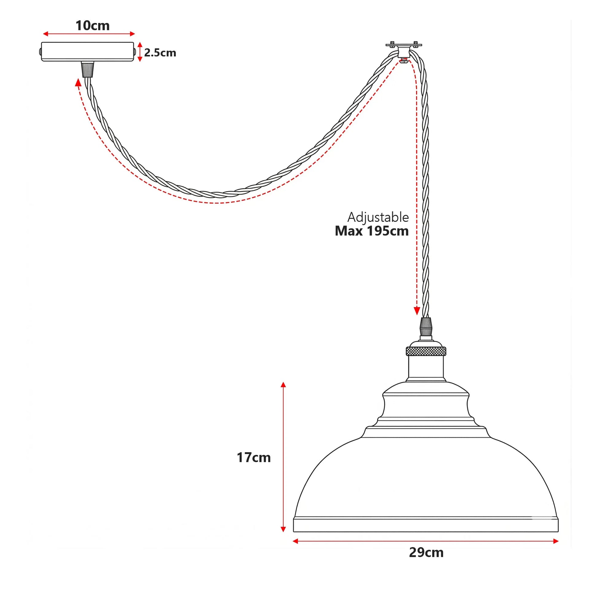 pendant light noir style usine 