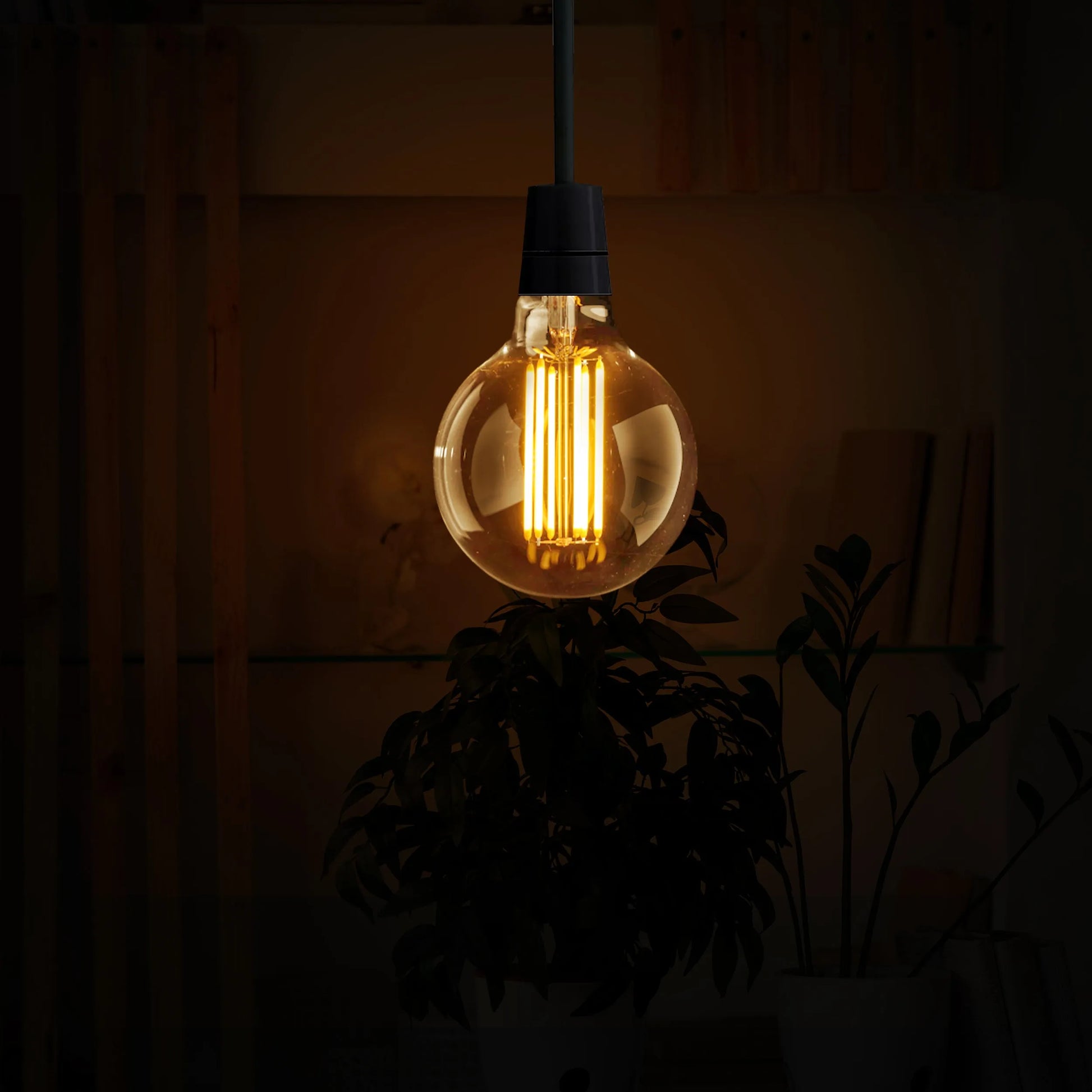 ampoule LED vintage G125 E27, ampoule LED globe ambré 8W, ampoule LED E27 dimmable globe vintage