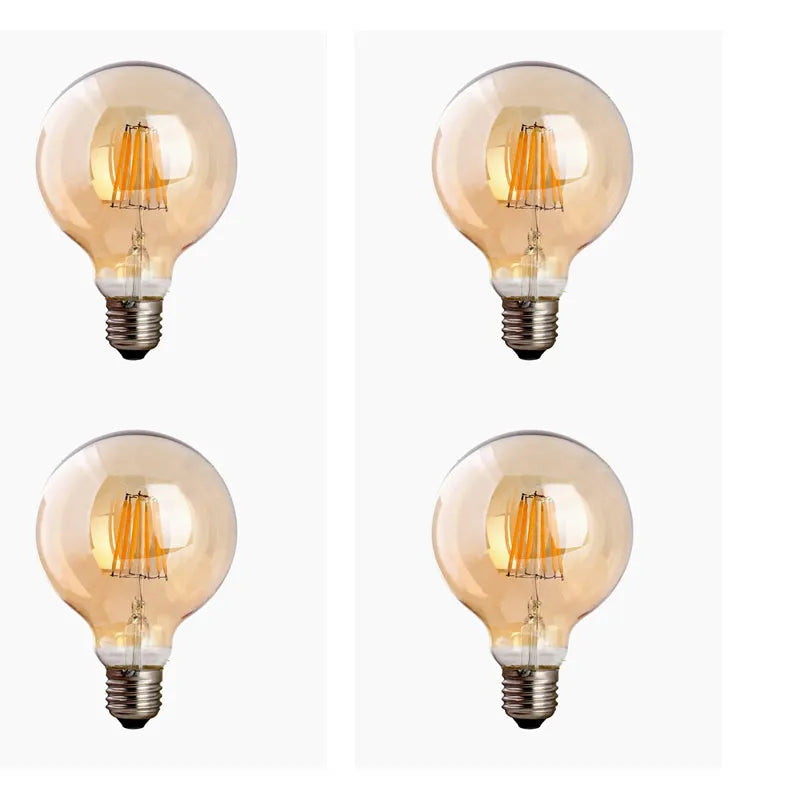 LED Globe ampoules LED vintage Edison G95 8 W, Lot de 4