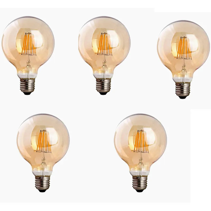 culot à vis E27 rétro à filament en verre antique pour un beau design Lot de 5