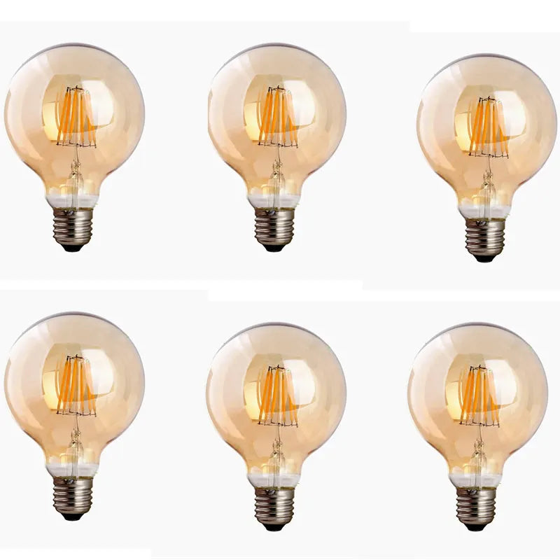 LED Globe ampoules LED vintage Edison G95 8 W Lot de 6