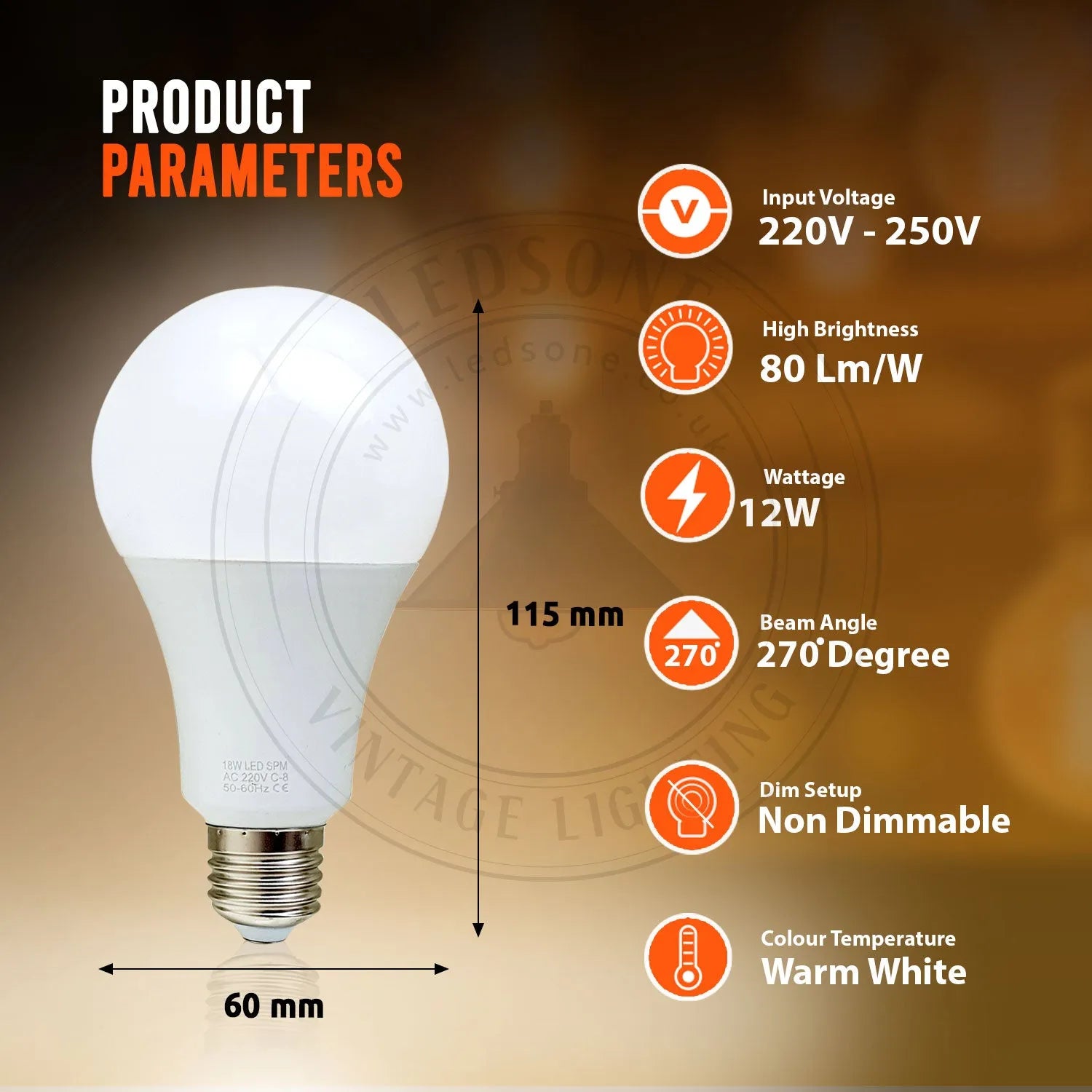 Ampoule LED Globe GLS 12W 