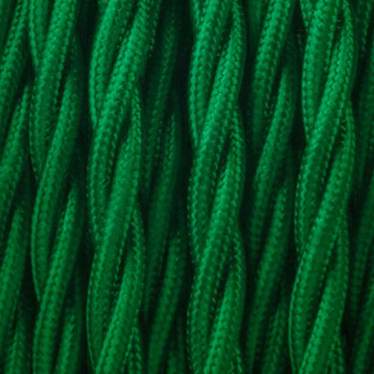 Câble flexible tissu électrique vintage torsadé vert foncé 1M/5M/10M 0,75mm ~2091