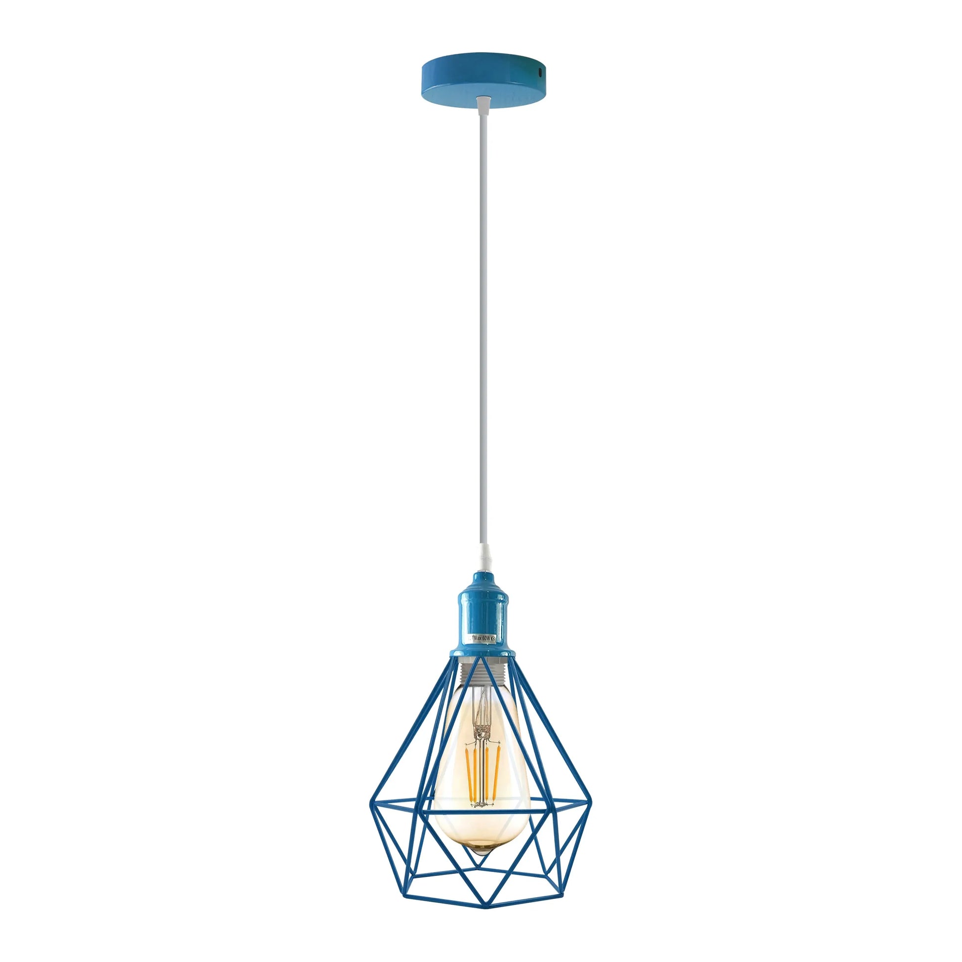 Abat-jour suspension plafond cage métal industriel 
