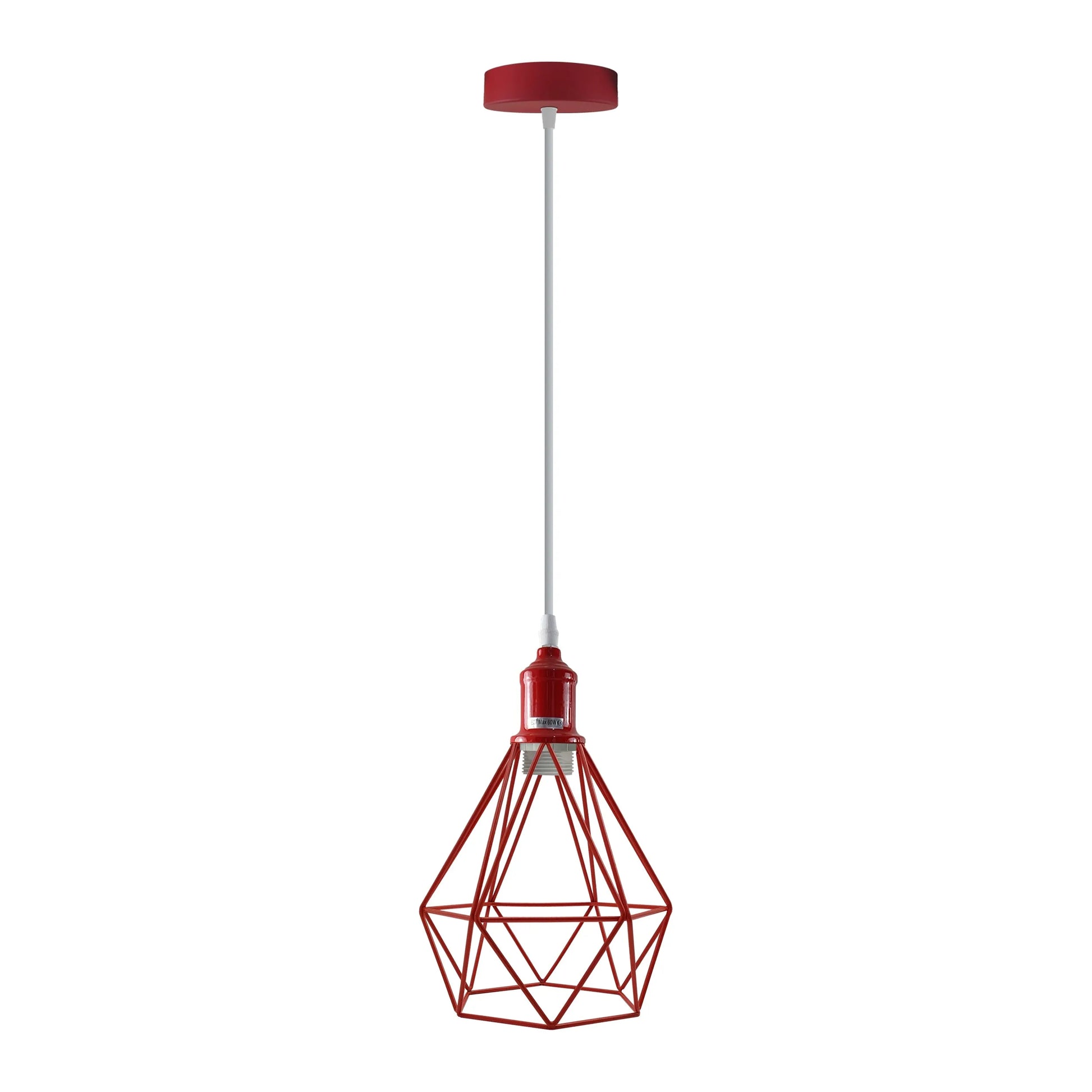 Abat-jour suspension plafond cage métal industriel 