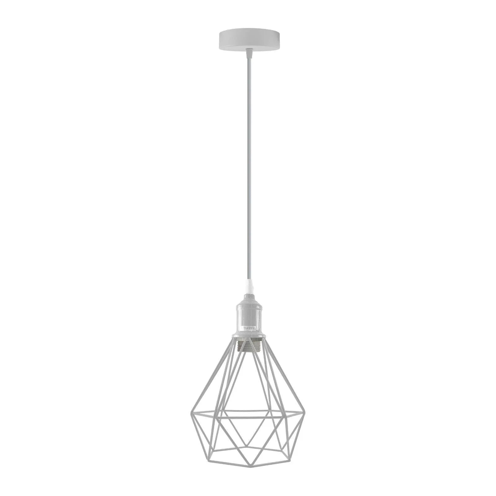 Abat-jour suspension plafond cage métal industriel 