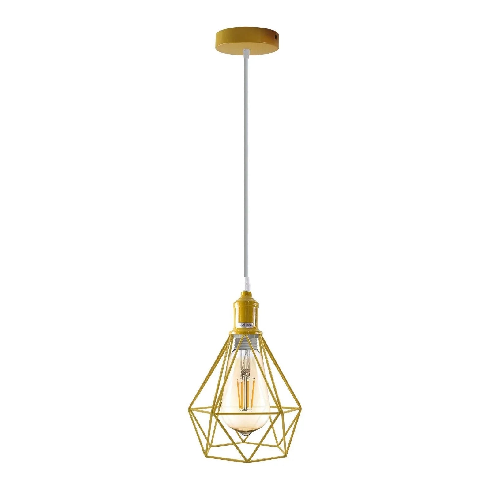 Abat-jour suspension plafond cage métal industriel 