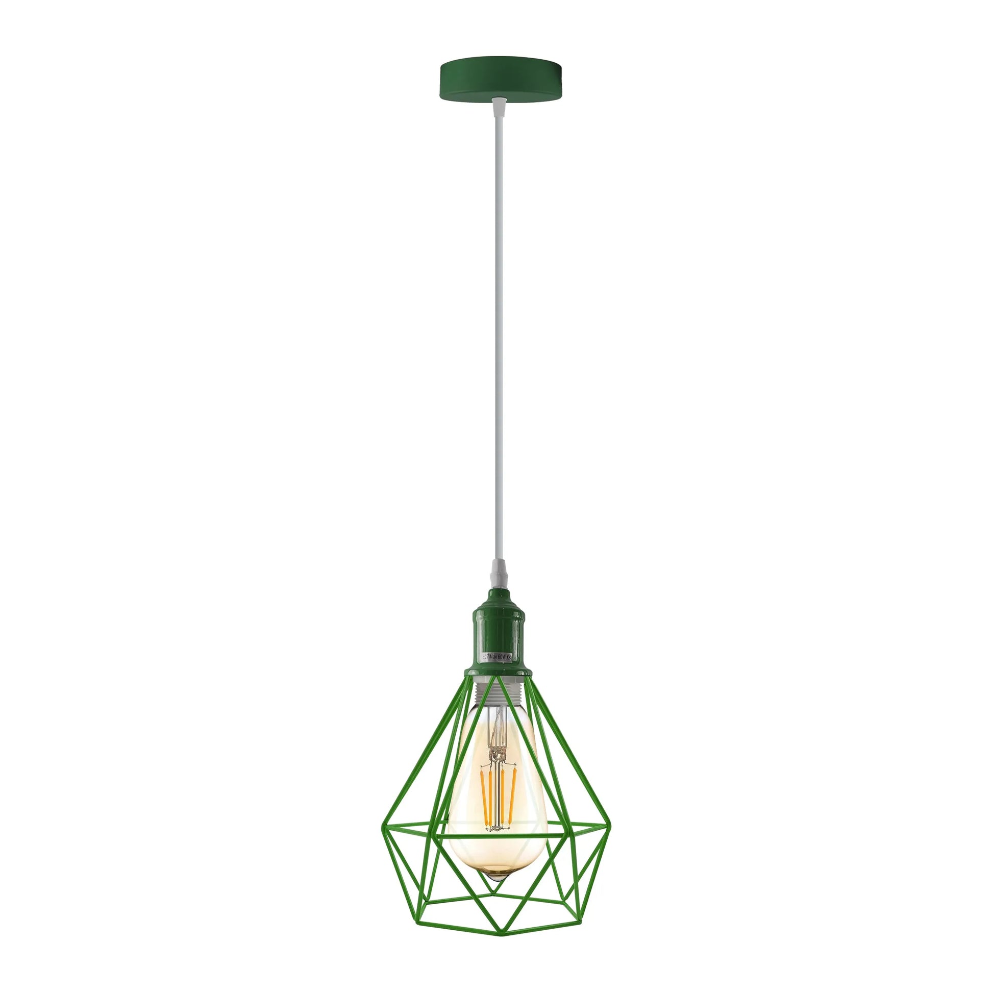 Abat-jour suspension plafond cage métal industriel 
