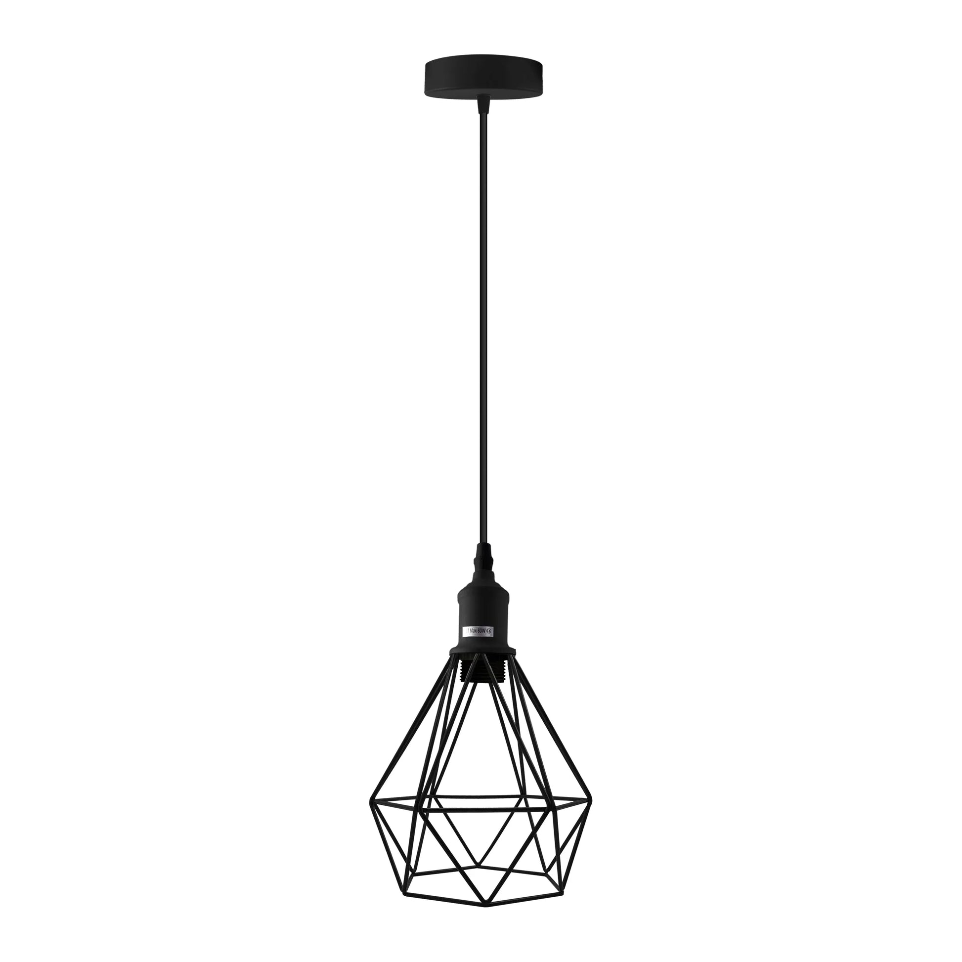 Abat-jour suspension plafond cage métal industriel 