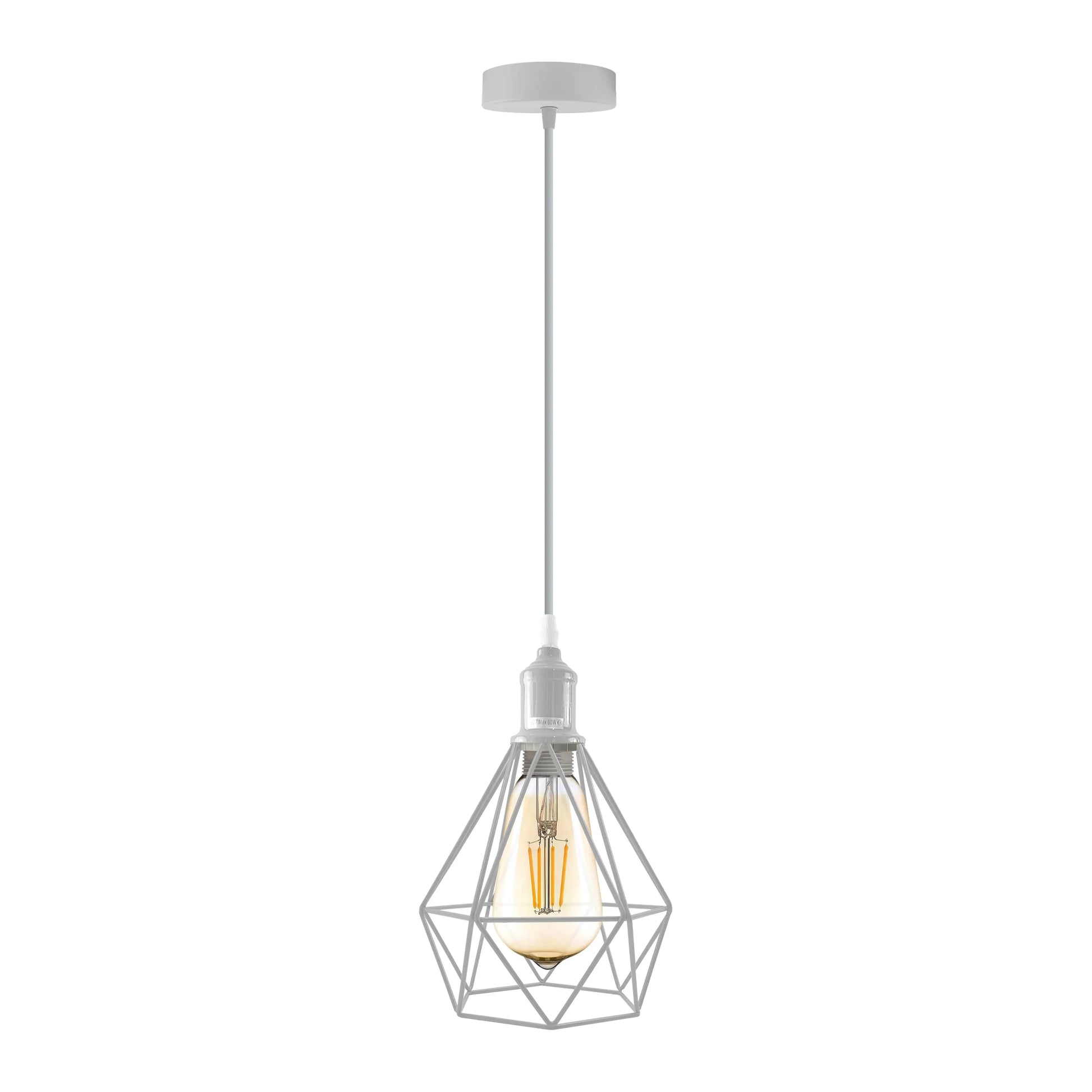 Abat-jour suspension plafond cage métal industriel 