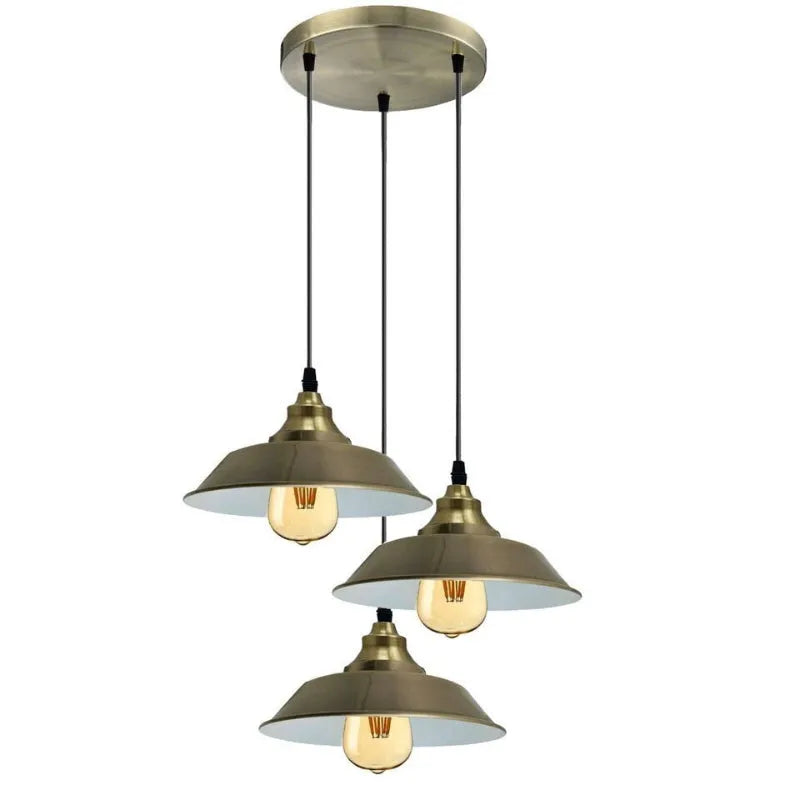Lampe suspendue vintage industrielle en métal noir, suspension E27 pour cuisine moderne, bar ou restaurant, LEDsone France