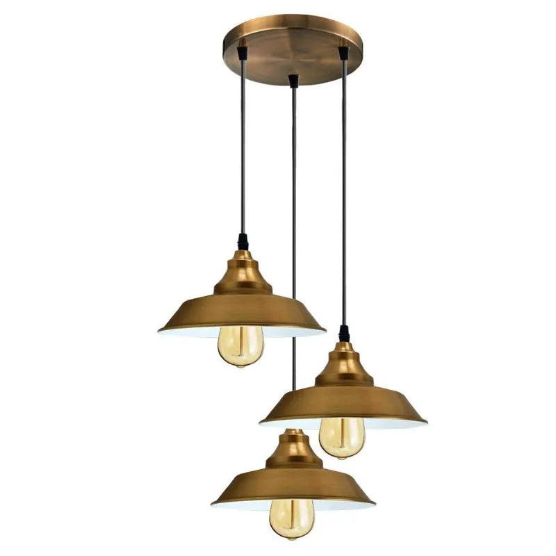 Lampe suspendue vintage industrielle en métal noir, suspension E27 pour cuisine moderne, bar ou restaurant, LEDsone France