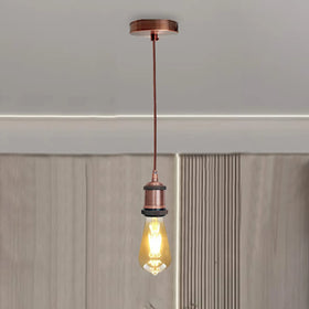 Suspension vintage flexible 1 m E27 pour cuisine et salon ~2171