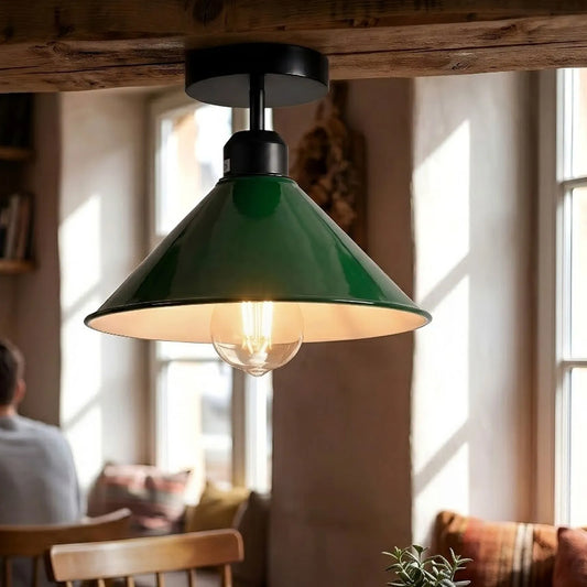 LEDSone Plafonnier Semi-Encastré Industriel E27 – Style Rétro Loft | Métal | Restaurants, Cuisines, Couloirs ~2192