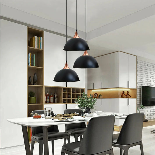 LEDSone Suspension 3 Lampes Industrielle E27 | Luminaire Suspendu Retro ~2256