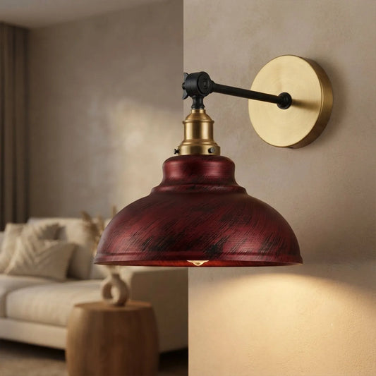LEDSone Applique murale réglable - Lampe d'atelier vintage applique industrielle | Ø 29 cm | E27 ~2312
