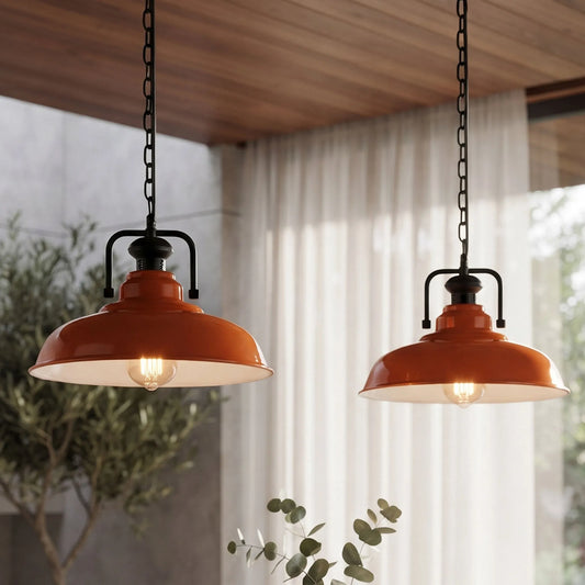 Manoir Suspension avec chaîne - Suspension industrielle vintage | Ø32 cm | E27~2320