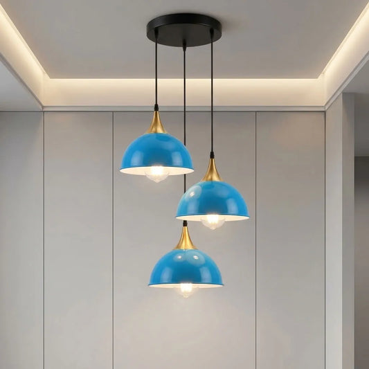 Lustre Suspension Luminaire 3 Lampes - Plafonnier Cascade Style Macaron | Ø21 cm | E27~2333