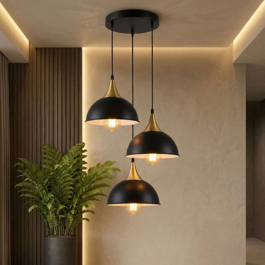 Lustre Suspension Luminaire 3 Lampes - Plafonnier Cascade Style Macaron | Ø21 cm | E27~2333