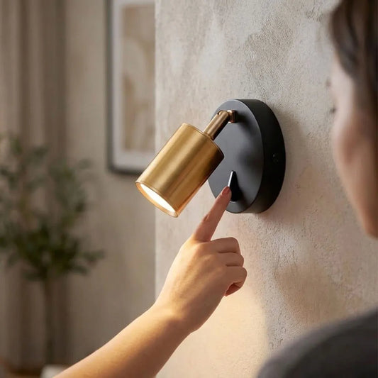 LEDSone Spot Mural Minimaliste avec Interrupteur - Applique Cylindre | 180° | GU10 ~2341