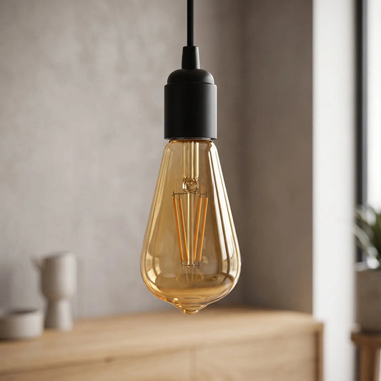 LEDSone Ampoule LED à filament ST64 E27 6W Dimmable, à économie d'énergie ~2353
