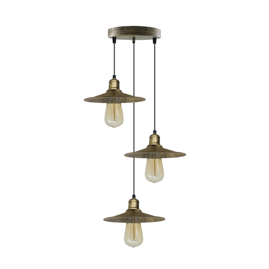 Ceiling Antique Brass 3 light Pendant UK