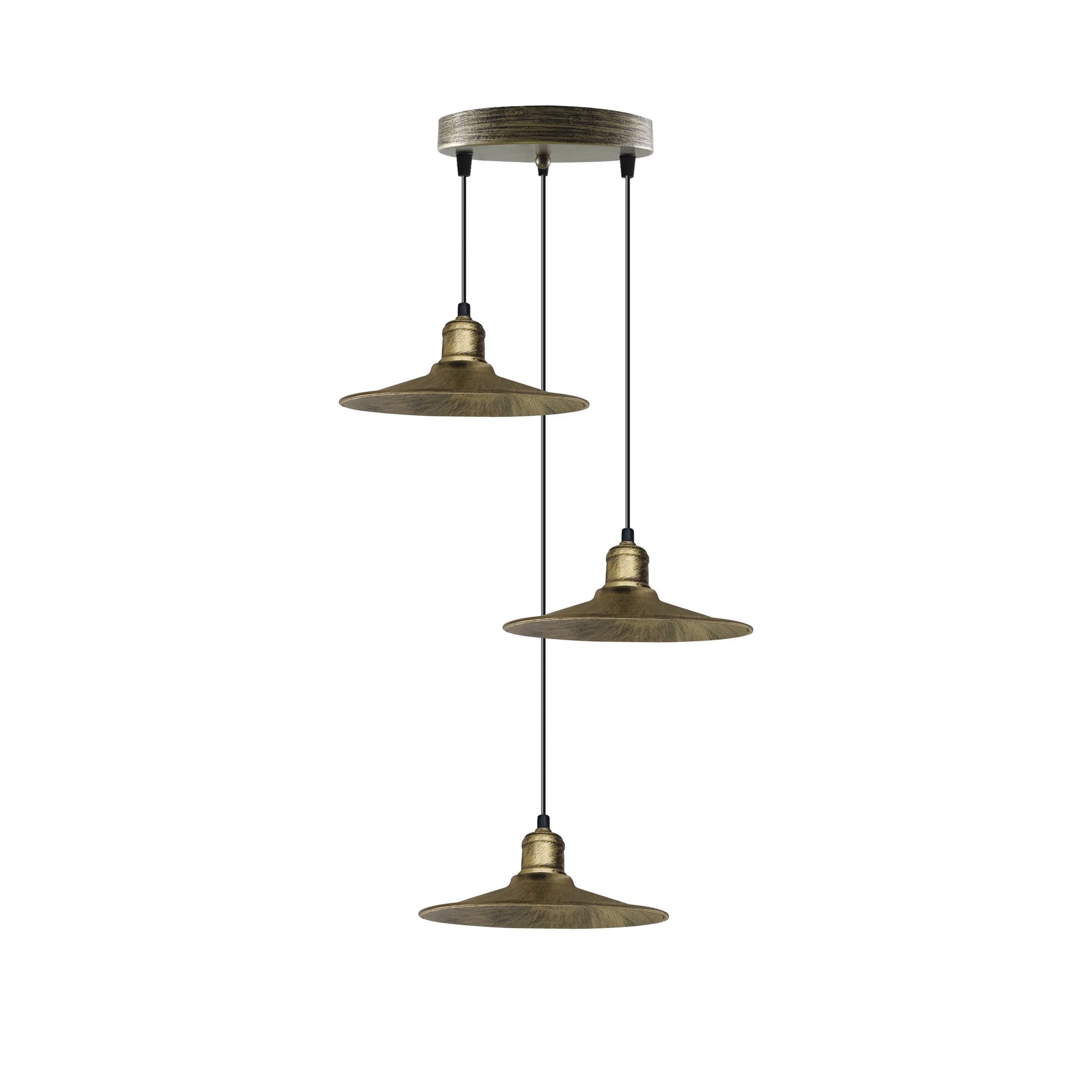Ceiling Antique Brass 3 light Pendant Metal 