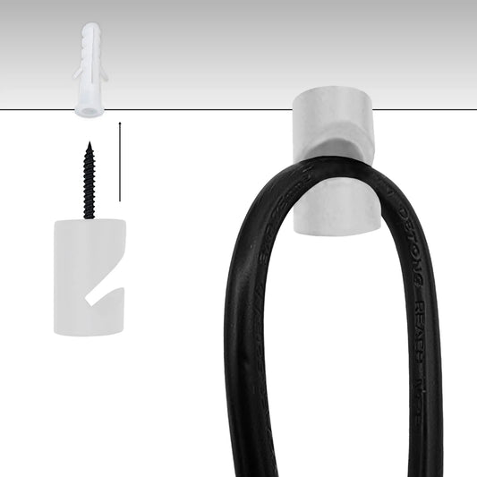 Câble de suspension en « V » avec crochet et clip pour câble au plafond ou au mur ~ 4432