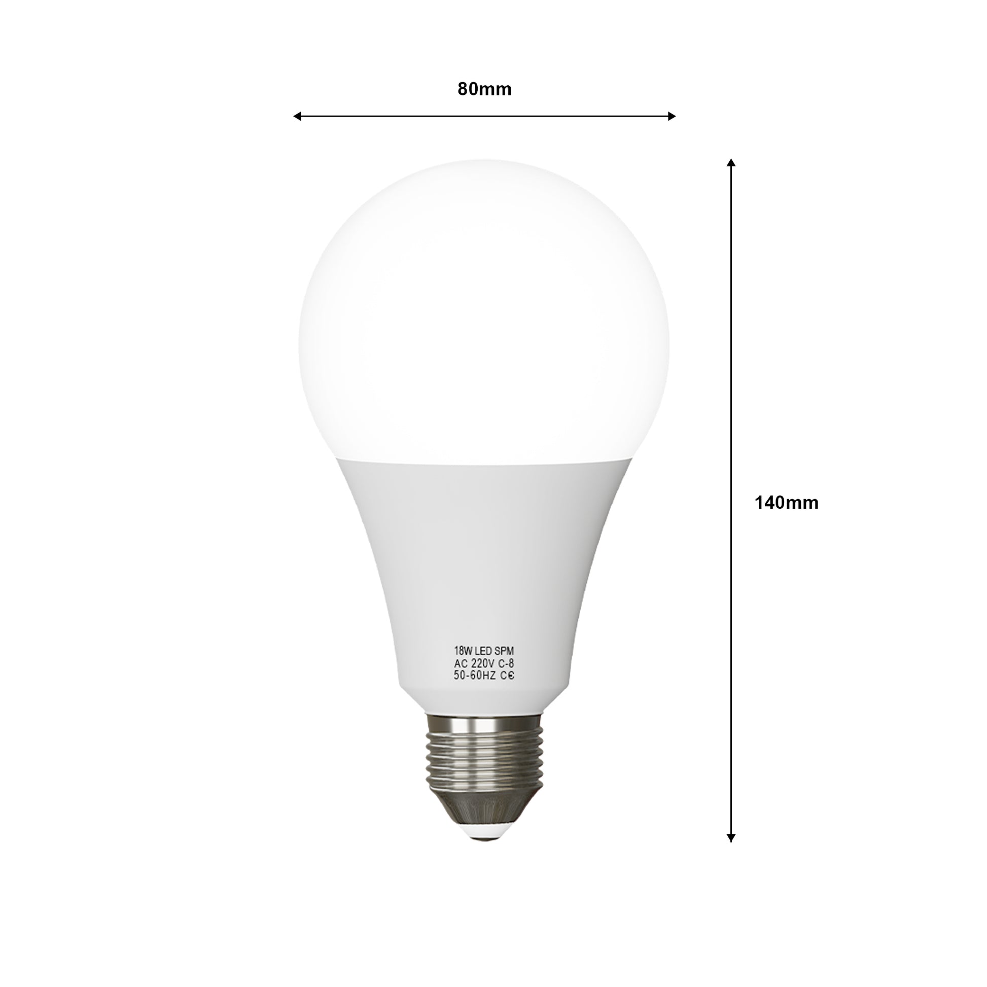 E27 18W replacement for 100W incandescent