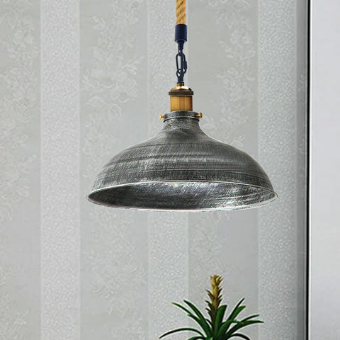 Lampe à suspension en métal E27 rétro industriel vintage lampe à suspension plafonnier ~ 1944