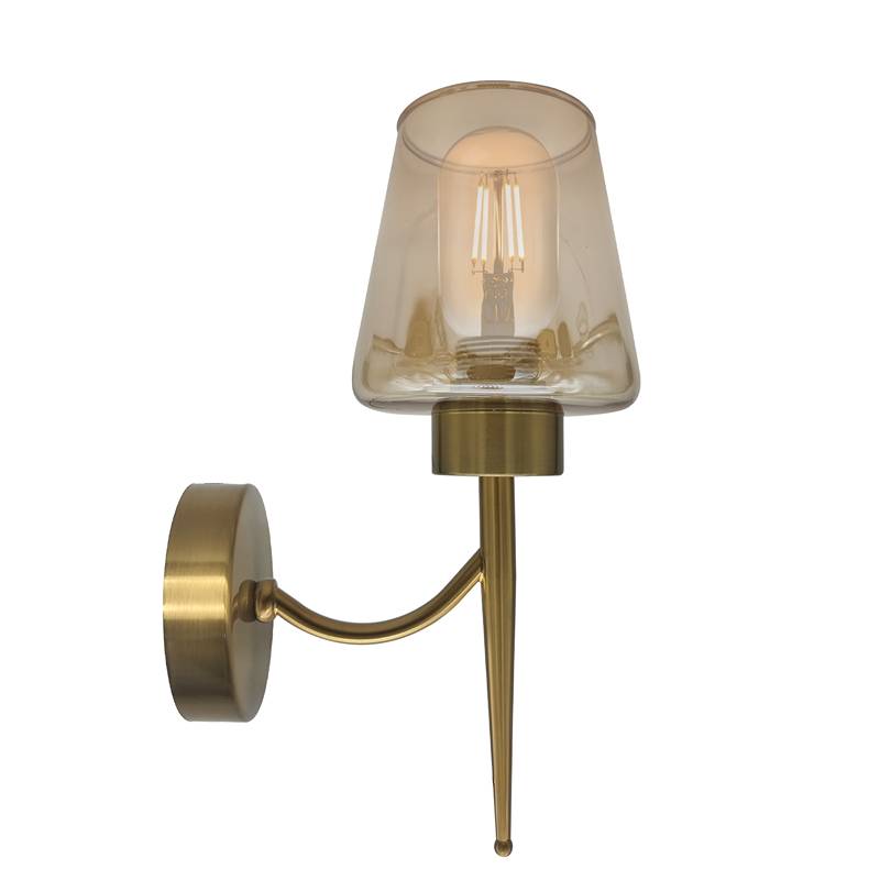 swag Arm glass wall lights uk