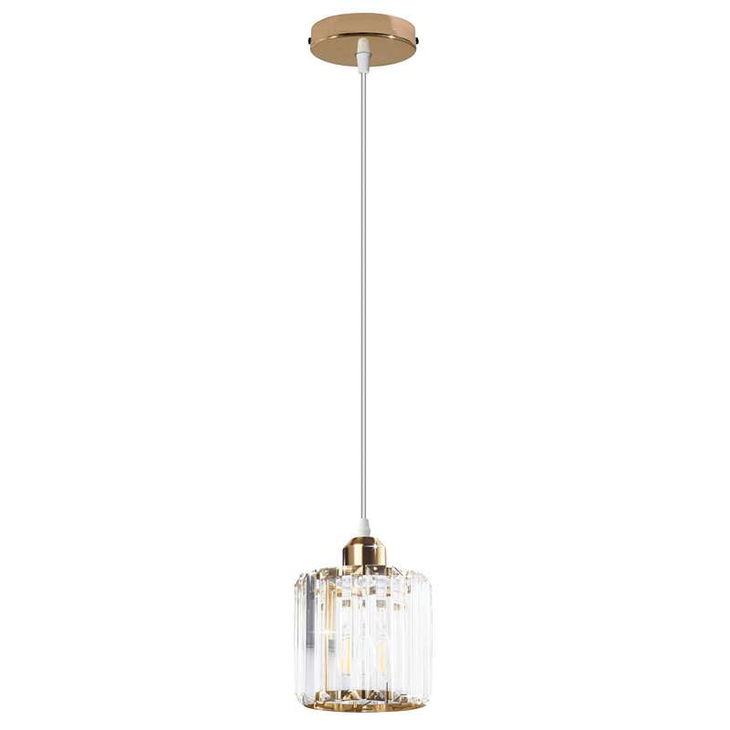 Crystal Shade Round Mini Pendant Kitchen Island Light