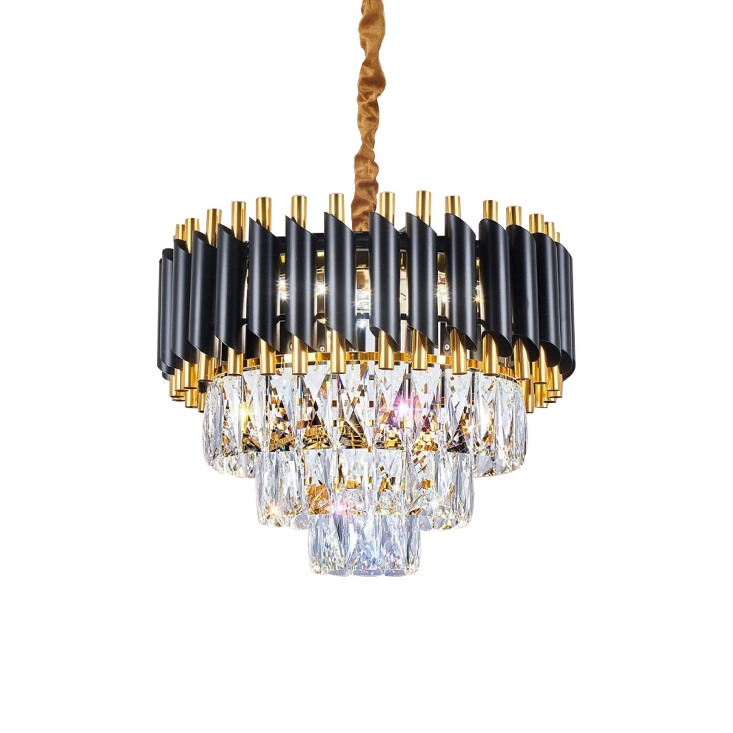 Hanging Light Black & Gold Fixture.JPG