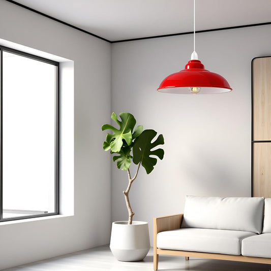 Abat‑jour métal 32cm – Suspension industrielle moderne ~1089