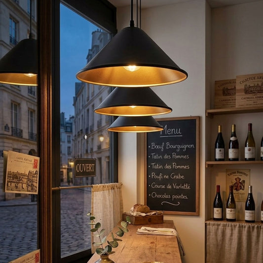 Lot de 3 Abat-jours de Plafond en Métal pour Suspension et Applique ~1951