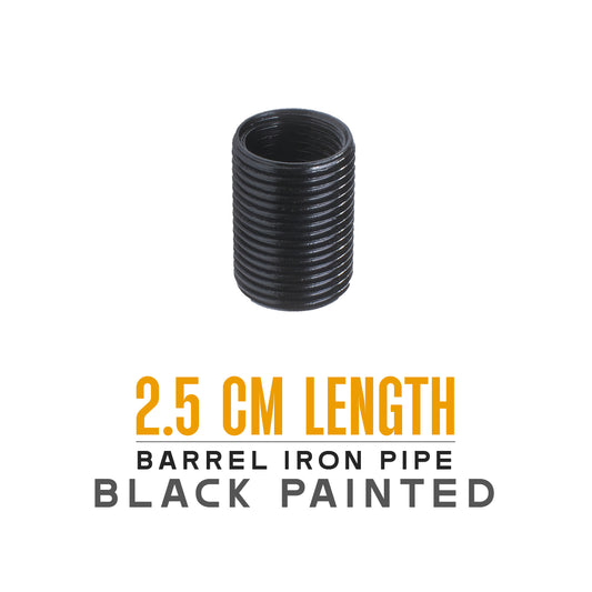 Tuyau fileté en fer malléable noir BSP de 2.5cm, raccords d'éclairage ~ 3540