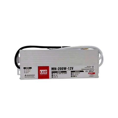 Pilote LED Slim DC 12V, étanche IP67, 60w à 200w, adaptateur d'alimentation ~ 1432